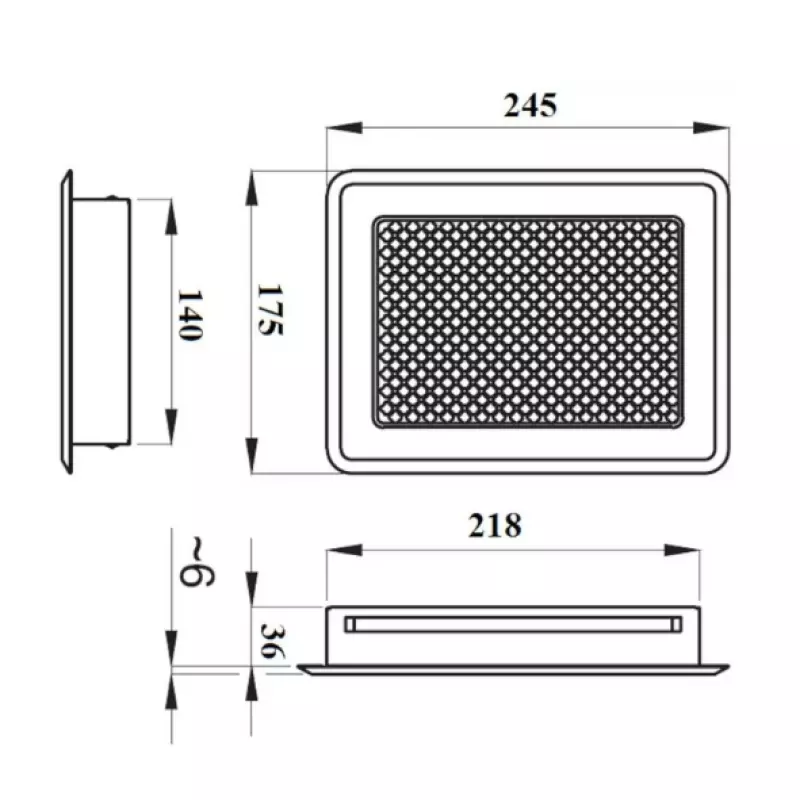 Kamīna reste K3-ML-B, balts