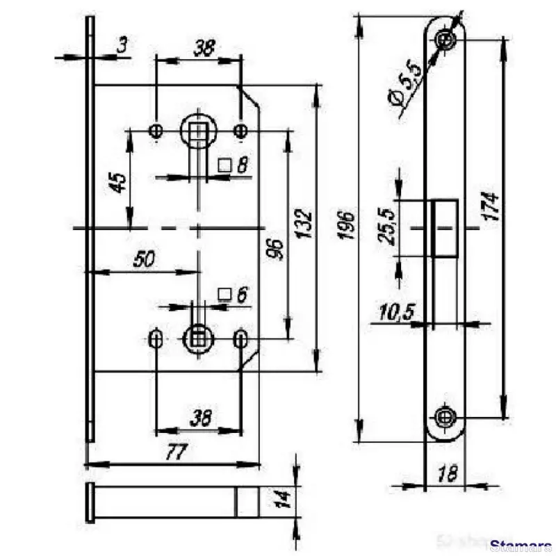 Slēdzene magnētiskā APECS 5300-MC-WC