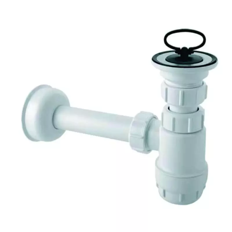 Sifons izlietnei, zems, balts HC1-40J