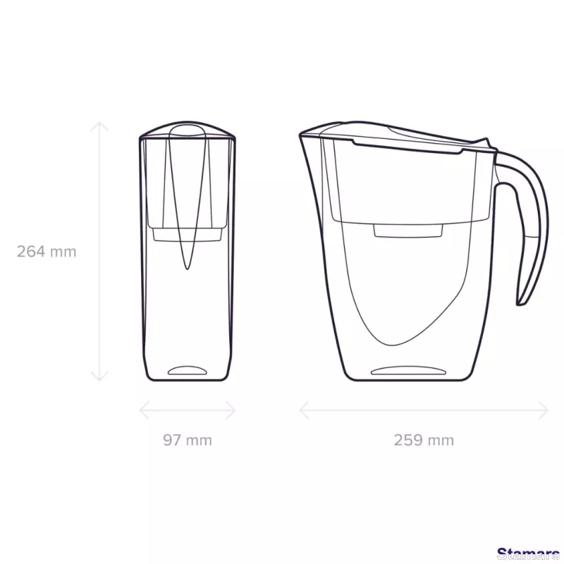 Ūdens fIltrēšanas krūze SMILE A5, Balts