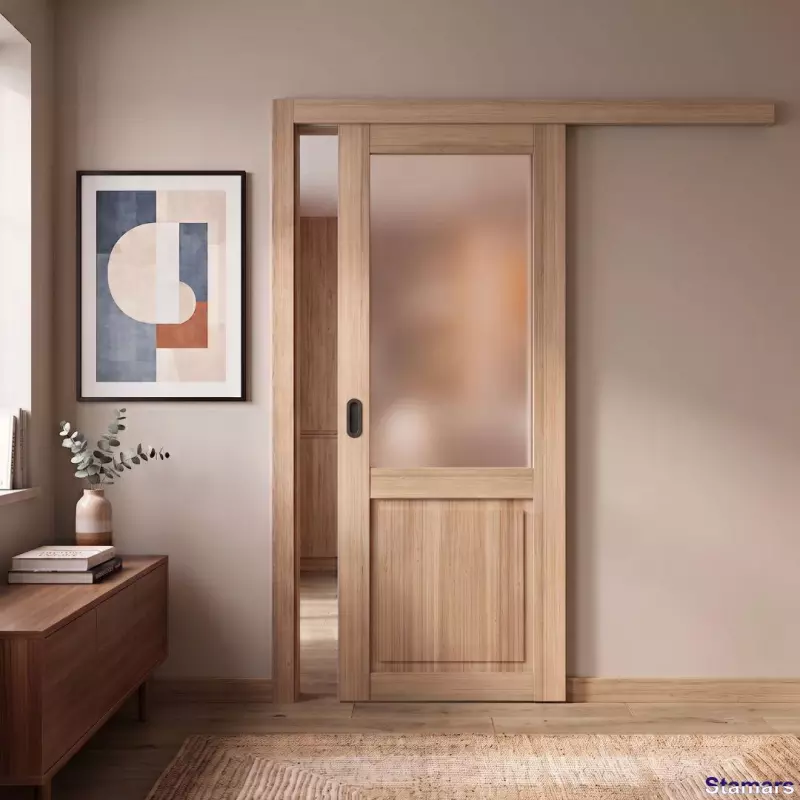 Durvis Golda GLASS  Zelts ozols PVC Deluxe