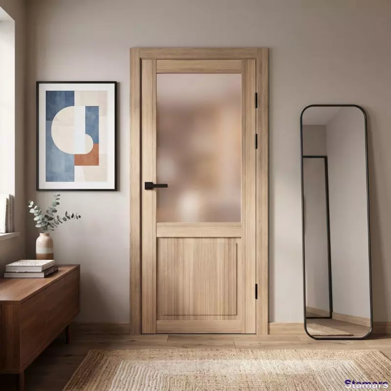 Durvis Golda GLASS  Zelts ozols PVC Deluxe