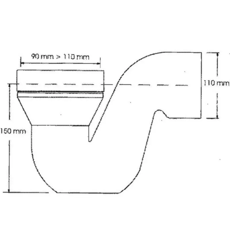 WC pieslēgums 90°